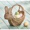 Seagrass Easter Spring Bunny Shaped Basket for Tabletop Kitchen Decoration, 10.0L x 5.5W x 10.0H inch.